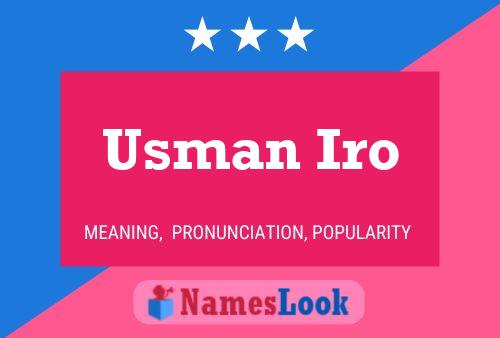 Usman Iro Name Poster