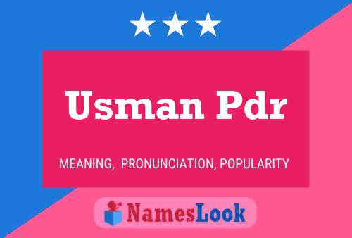 Usman Pdr Name Poster