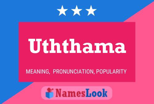 Uththama Name Poster