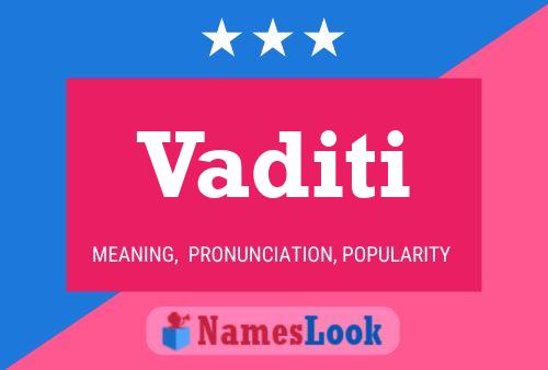 Vaditi Name Poster