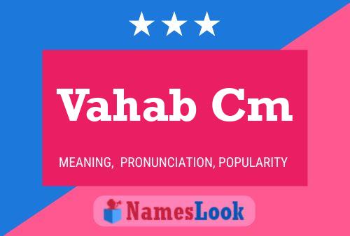 Vahab Cm Name Poster