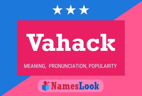 Vahack Name Poster