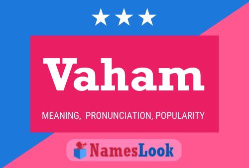 Vaham Name Poster