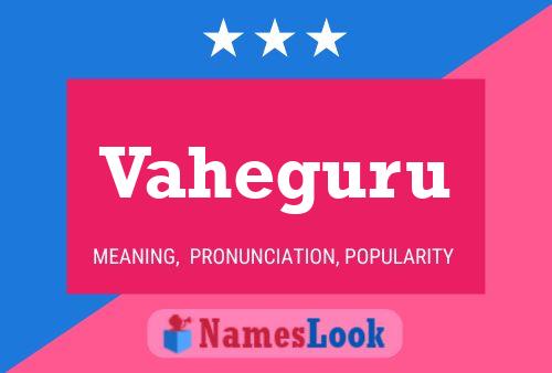 Vaheguru Name Poster