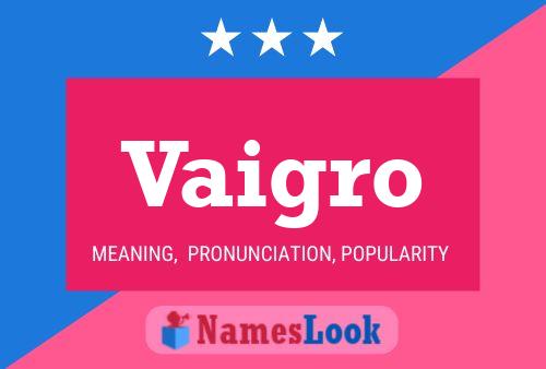 Vaigro Name Poster