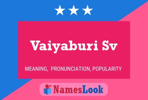 Vaiyaburi Sv Name Poster