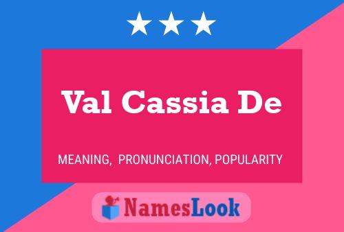 Val Cassia De Name Poster