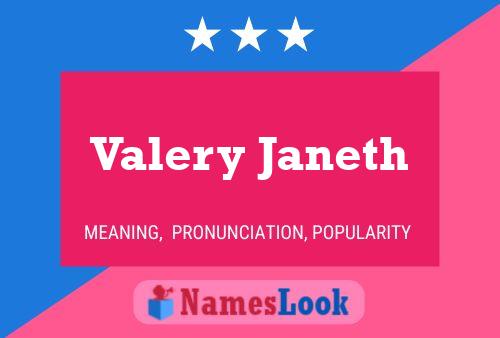 Valery Janeth Name Poster