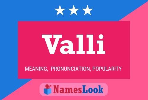 Valli Name Poster