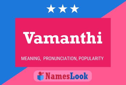 Vamanthi Name Poster