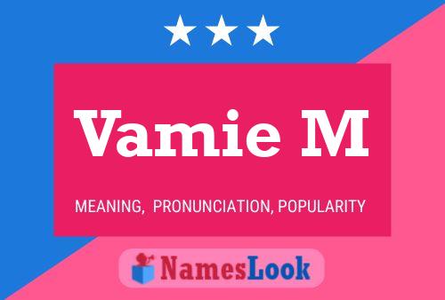 Vamie M Name Poster