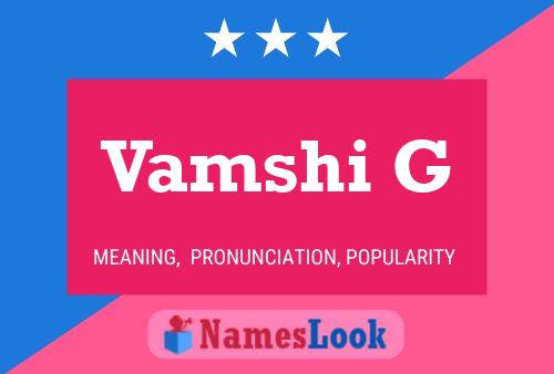 Vamshi G Name Poster