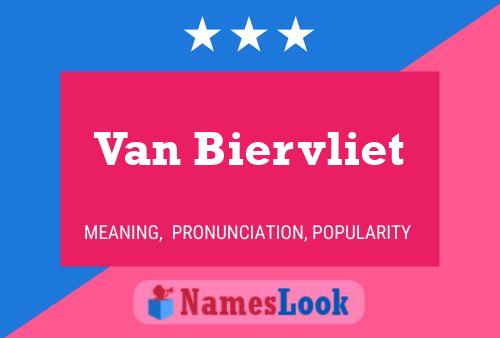 Van Biervliet Name Poster