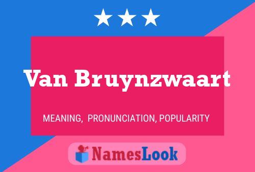 Van Bruynzwaart Name Poster