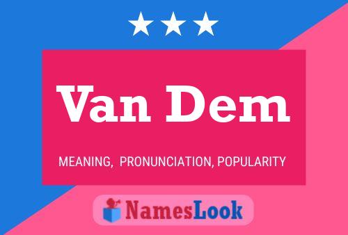 Van Dem Name Poster