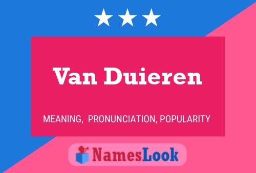 Van Duieren Name Poster