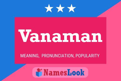 Vanaman Name Poster