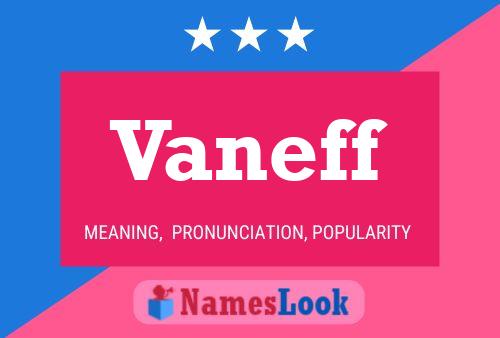 Vaneff Name Poster