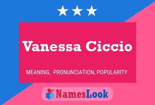 Vanessa Ciccio Name Poster