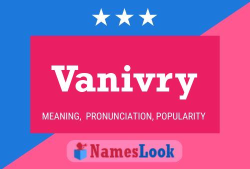 Vanivry Name Poster