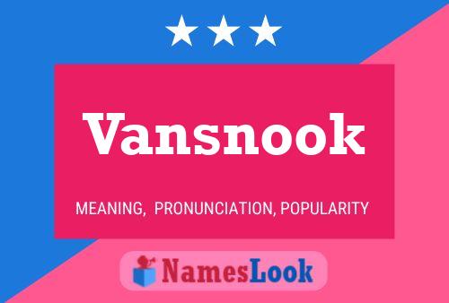 Vansnook Name Poster