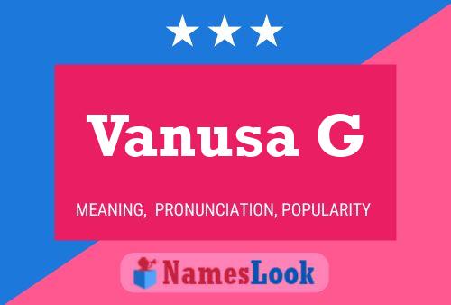 Vanusa G Name Poster