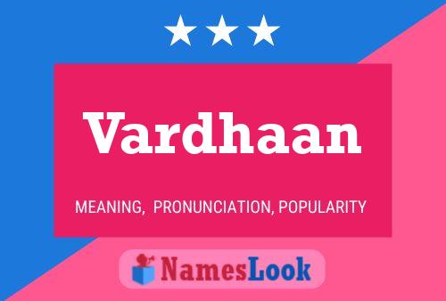 Vardhaan Name Poster