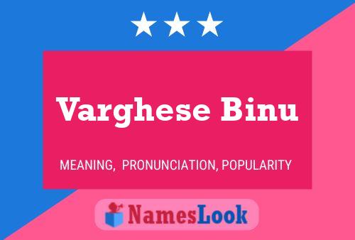 Varghese Binu Name Poster