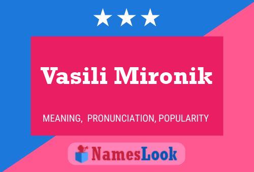 Vasili Mironik Name Poster