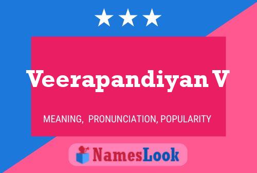 Veerapandiyan V Name Poster