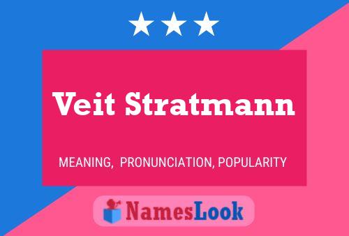 Veit Stratmann Name Poster