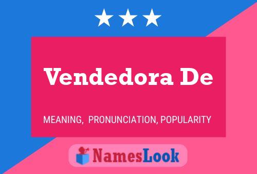 Vendedora De Name Poster