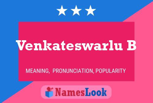 Venkateswarlu B Name Poster