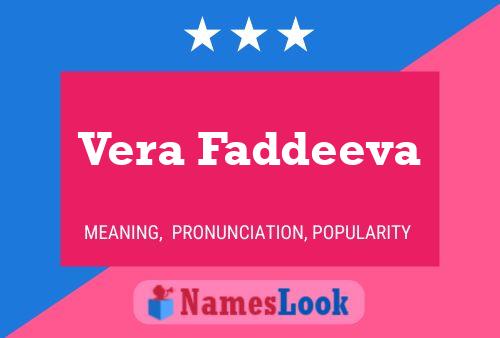 Vera Faddeeva Name Poster