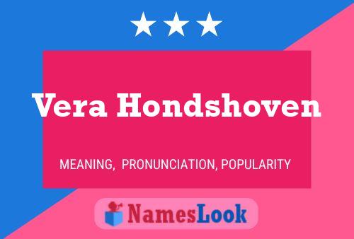 Vera Hondshoven Name Poster