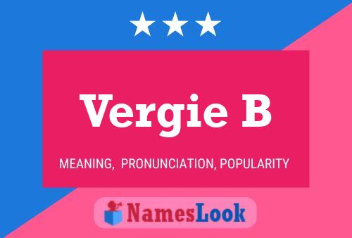 Vergie B Name Poster