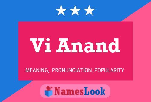 Vi Anand Name Poster