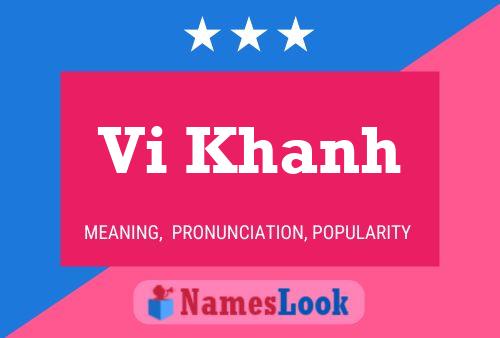 Vi Khanh Name Poster