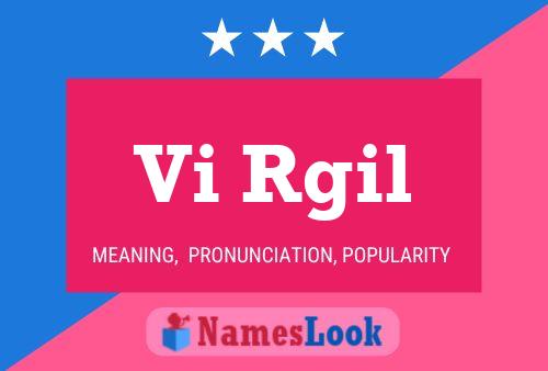 Vi Rgil Name Poster