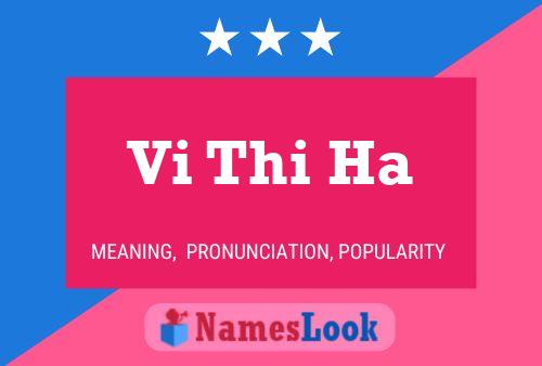 Vi Thi Ha Name Poster