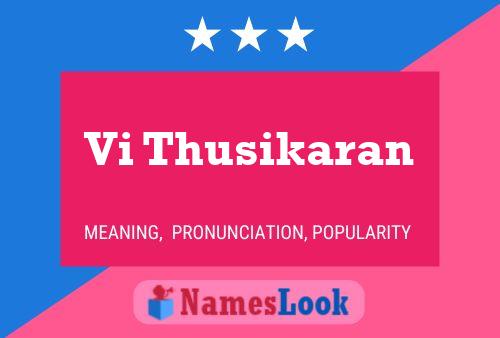 Vi Thusikaran Name Poster