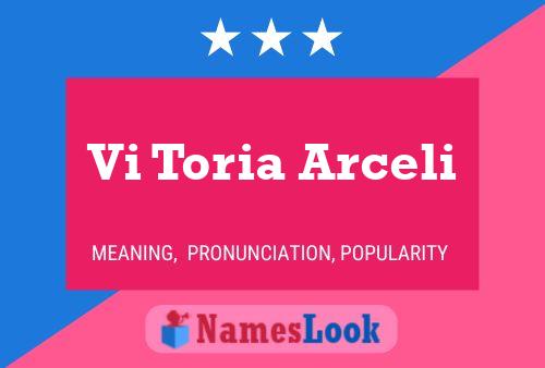 Vi Toria Arceli Name Poster