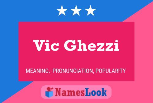 Vic Ghezzi Name Poster