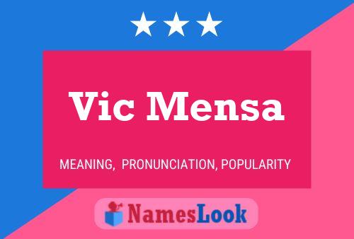 Vic Mensa Name Poster