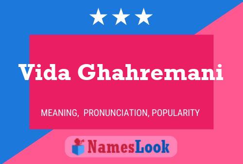 Vida Ghahremani Name Poster