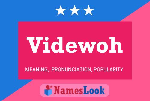 Videwoh Name Poster