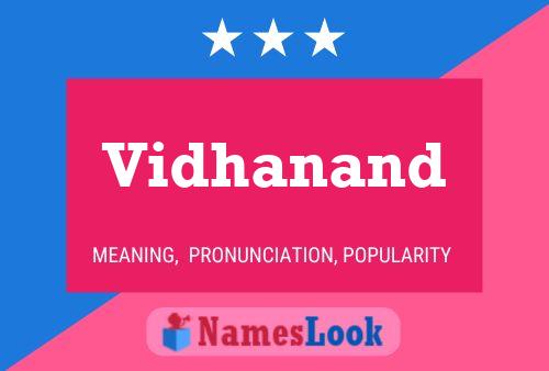 Vidhanand Name Poster