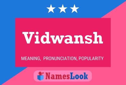 Vidwansh Name Poster