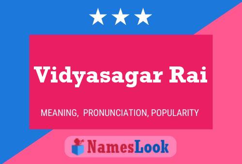 Vidyasagar Rai Name Poster