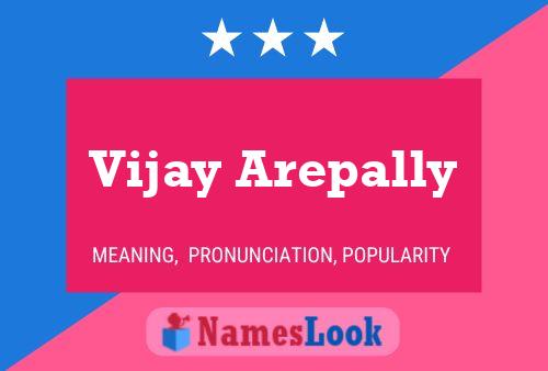 Vijay Arepally Name Poster